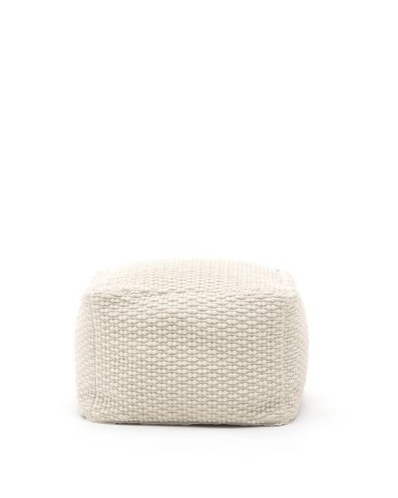 Пуф Mascarell хлопок и полиэстер белый 60 x 60 см