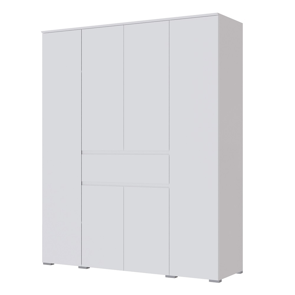 Шкаф четырехстворчатый Плейона, белый