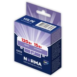 LED-GX53-15W-6500K-GX53-FR-NR Лампа светодиодная. матовая. Серия Norma. Дневной белый свет 6500K. Картон. ТМ Volpe