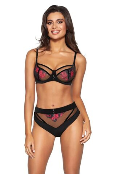 Бюстгальтер Herrera с мягкой чашкой +size из сетки (Размер: 80I) (Цвет: черный)