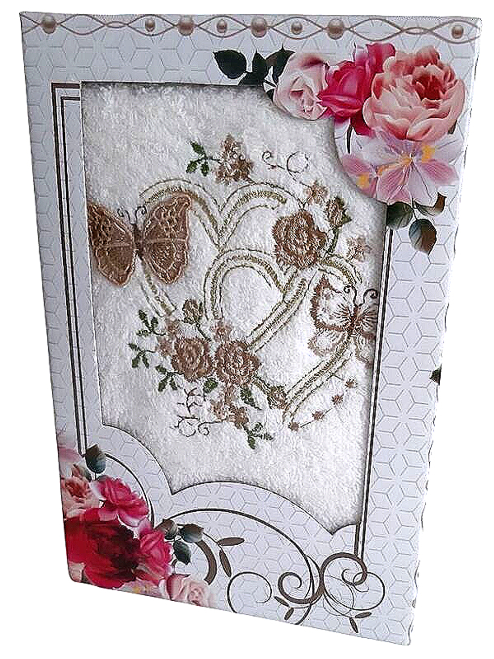 Полотенце махровое в подарочной упаковке, 100% хлопок, Турция.