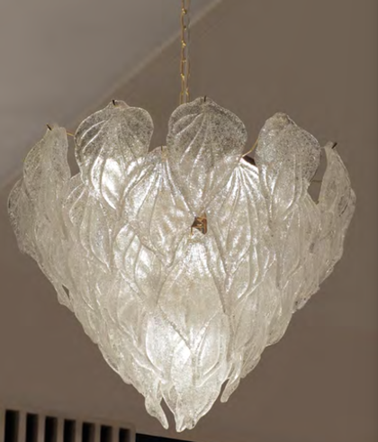 Люстра Novaresi Foglie Clear Gold, 5 L