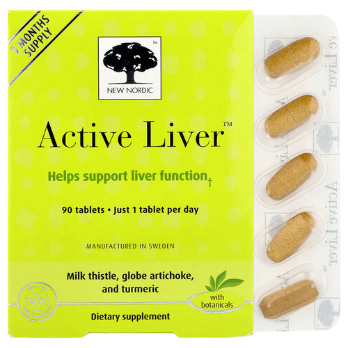 New Nordic, Active Liver ™, 90 таблеток