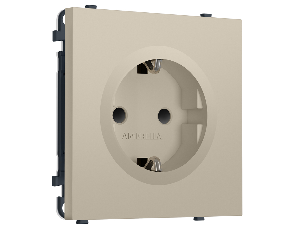 MS347010 Комплект механизма электрической розетки SIGMA Кашемир 50Hz 2P+E с/з с/ш 16A-250V QUANT PRO (SP3470, PR141)