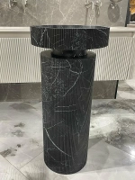 Раковина на пьедестале Boheme SOLE Corian 40 черный мрамор