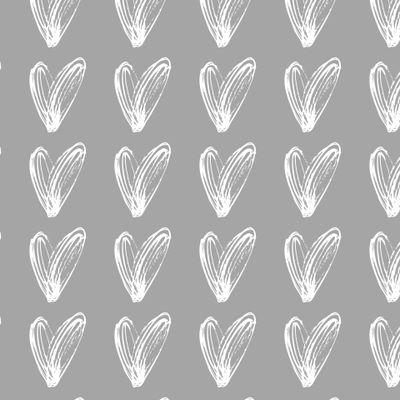 серо-белые сердечки каракули