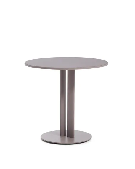 Уличный стол Sedalis Ø80 см, серо-коричневый
