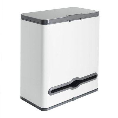 Ведро для мусора, внутр ведро, держатель б/полотенец, Foodatlas JAH-542, 4л (белый)