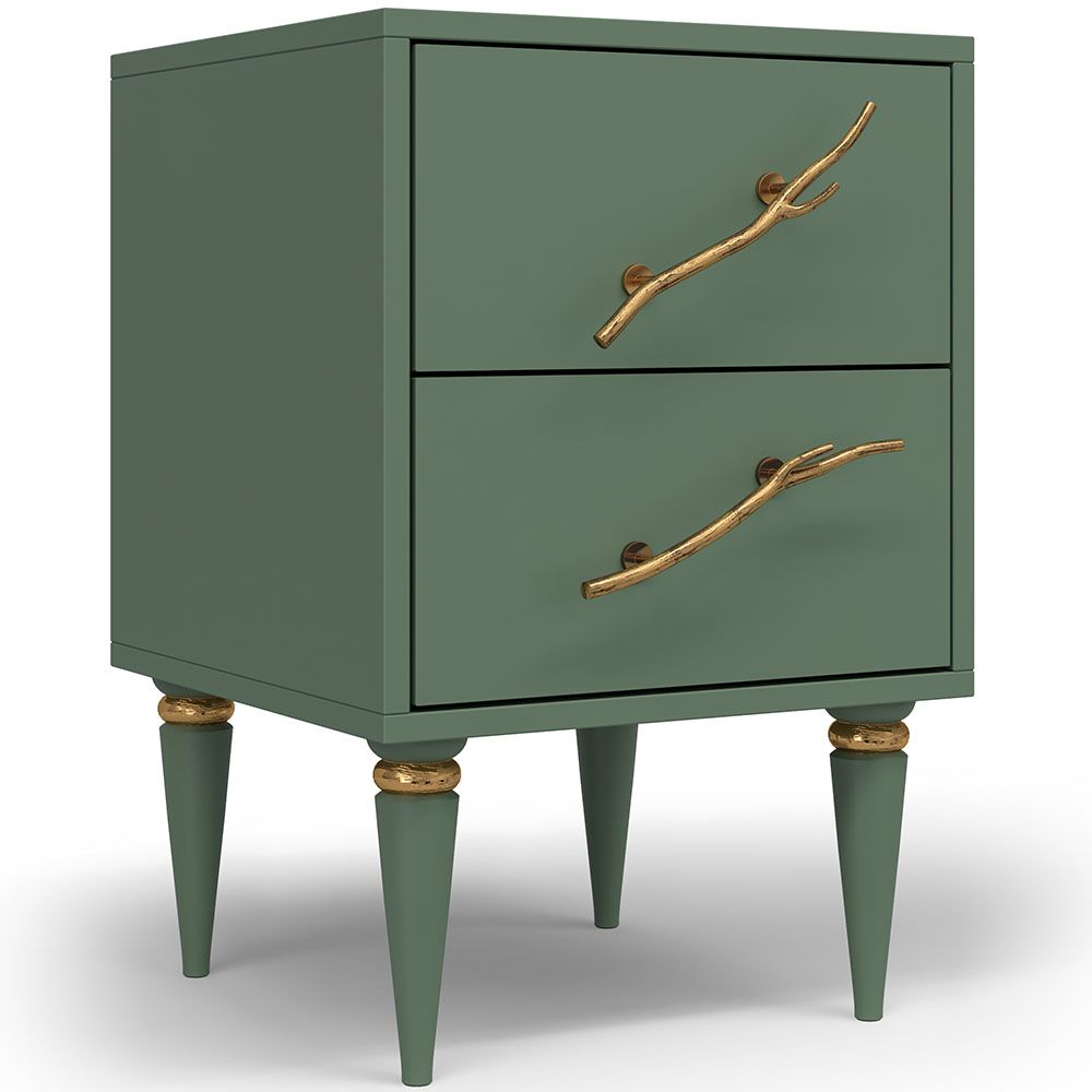 Тумба Арт Колор matte Классик Голд Зеленый нефрит матовый