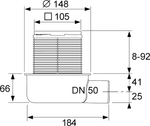 Трап дренажный TECEdrainpoint S 50 низкий, без фланца