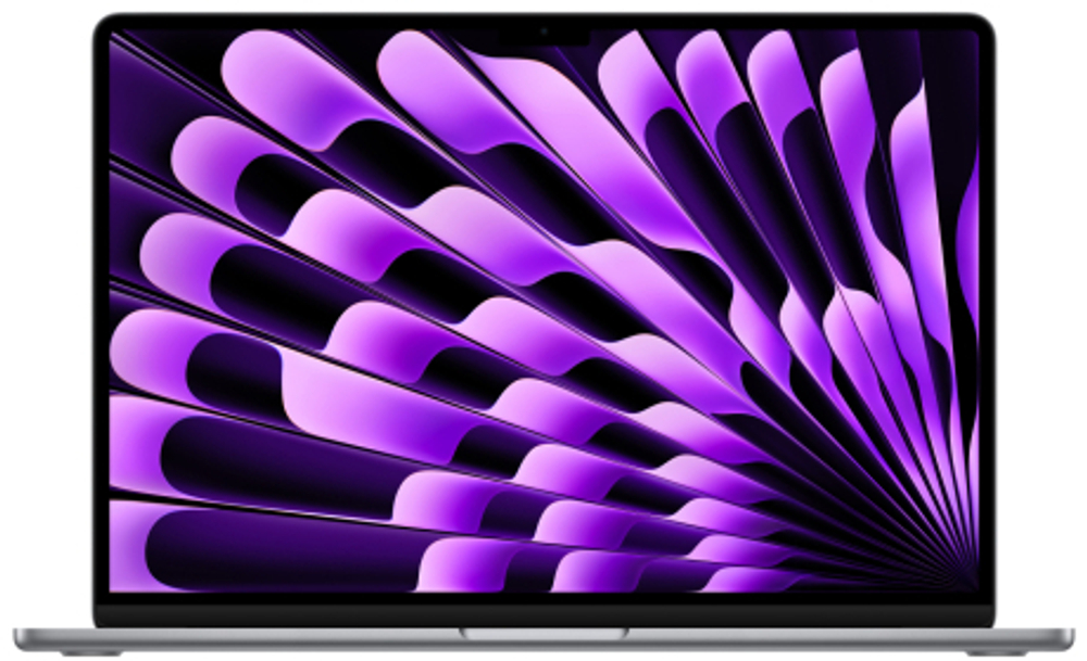 Apple MacBook Air 15" (M3, 8C CPU/10C GPU, 2024), 16 ГБ, 1 ТБ SSD, «серый космос»