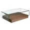 Журнальный столик Angel Cerda 2004, 120х70 см, стекло, орех
