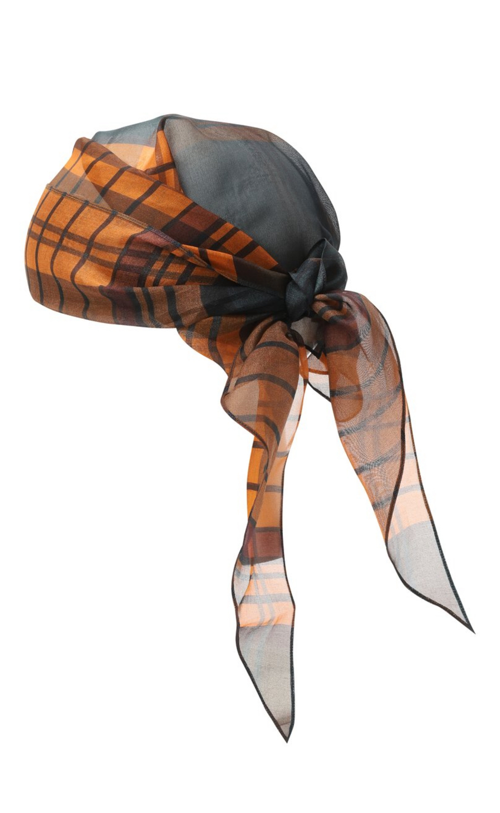 Косынка из шелка в клетку