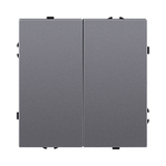 Выключатель 2-клавишный 10А/250В, серый Kollinger Eclipse EC-004GY