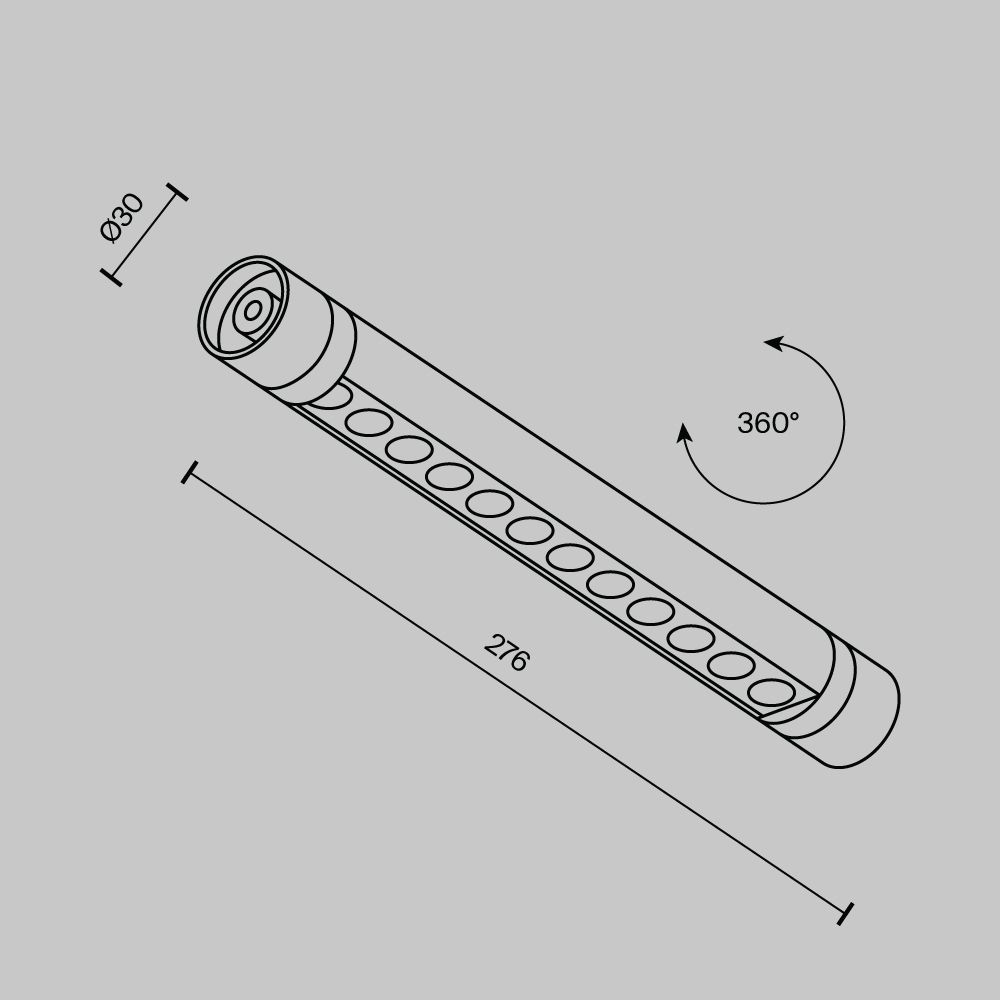 Светильник трековый светодиодный Maytoni Shelf   C149CL-L300-6W3K-B