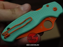 Нож Spyderco Para 3 LTW - рукоять минт, клинок оранж. RK-482