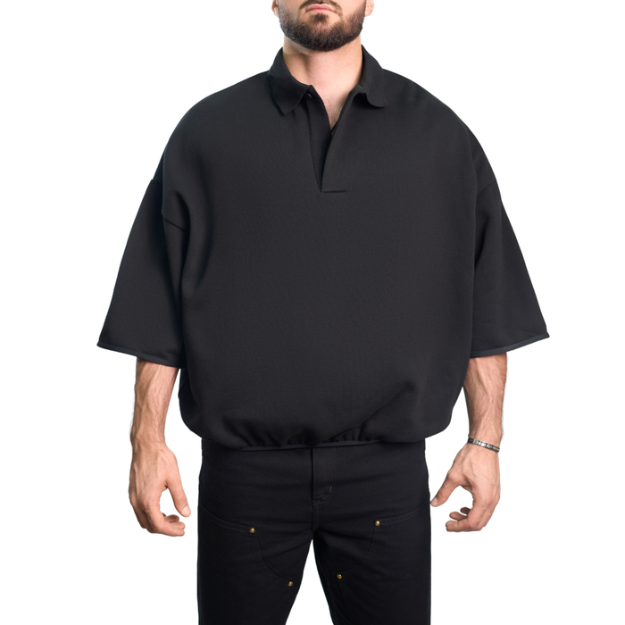 Fear Of God Essentials 3/4 Sleeve Polo "Jet Black"