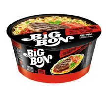 Лапша Big Bon Говядина в томате с базиликом 85 г 3 шт
