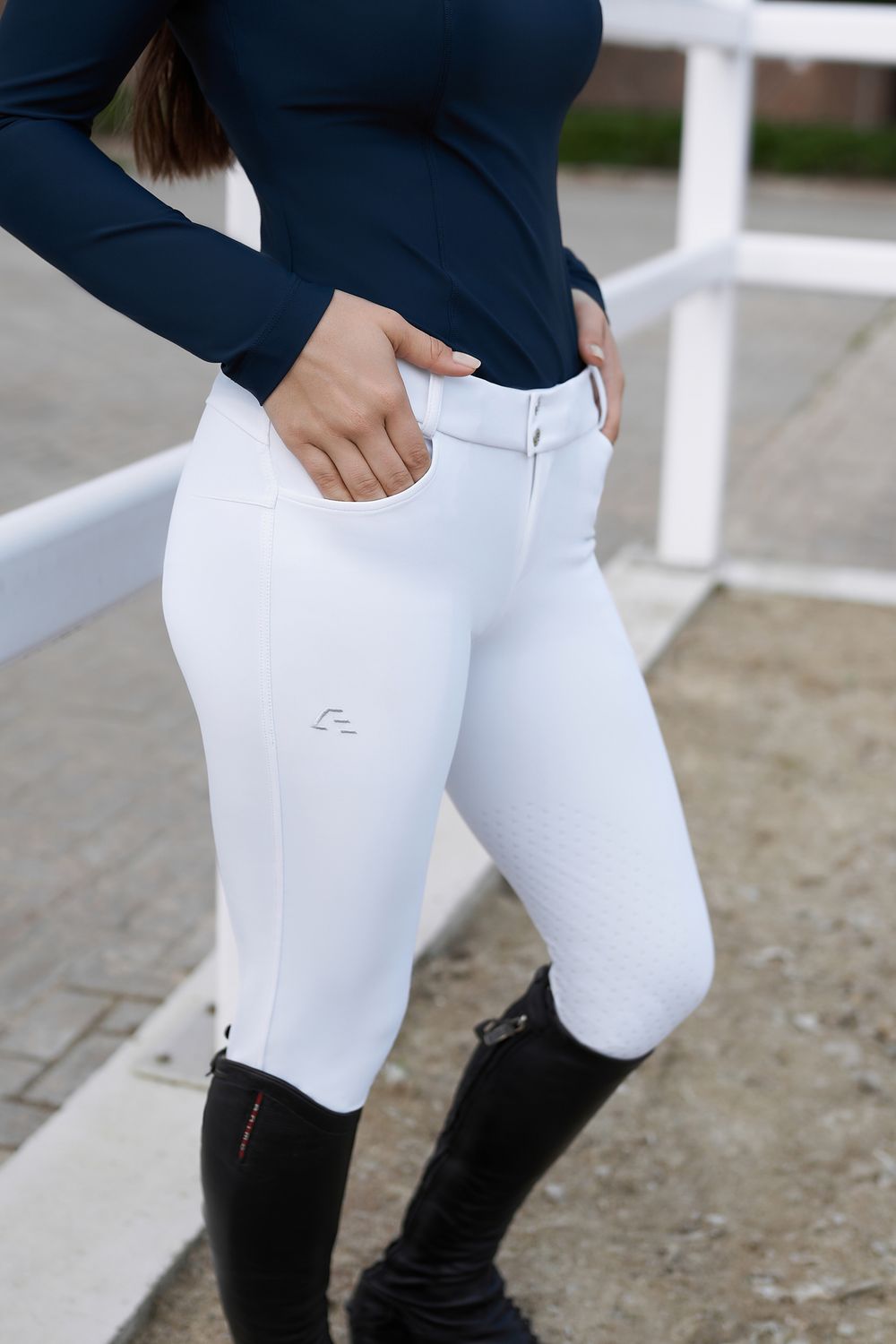 BREECHES BASICS KNEE GRIP CLOUD