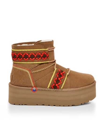 CLASSIC MINI BRAID PLATFORM Chestnut