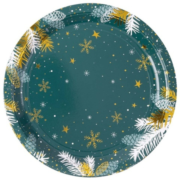 Тарелки "Изумрудная зима" 23 см