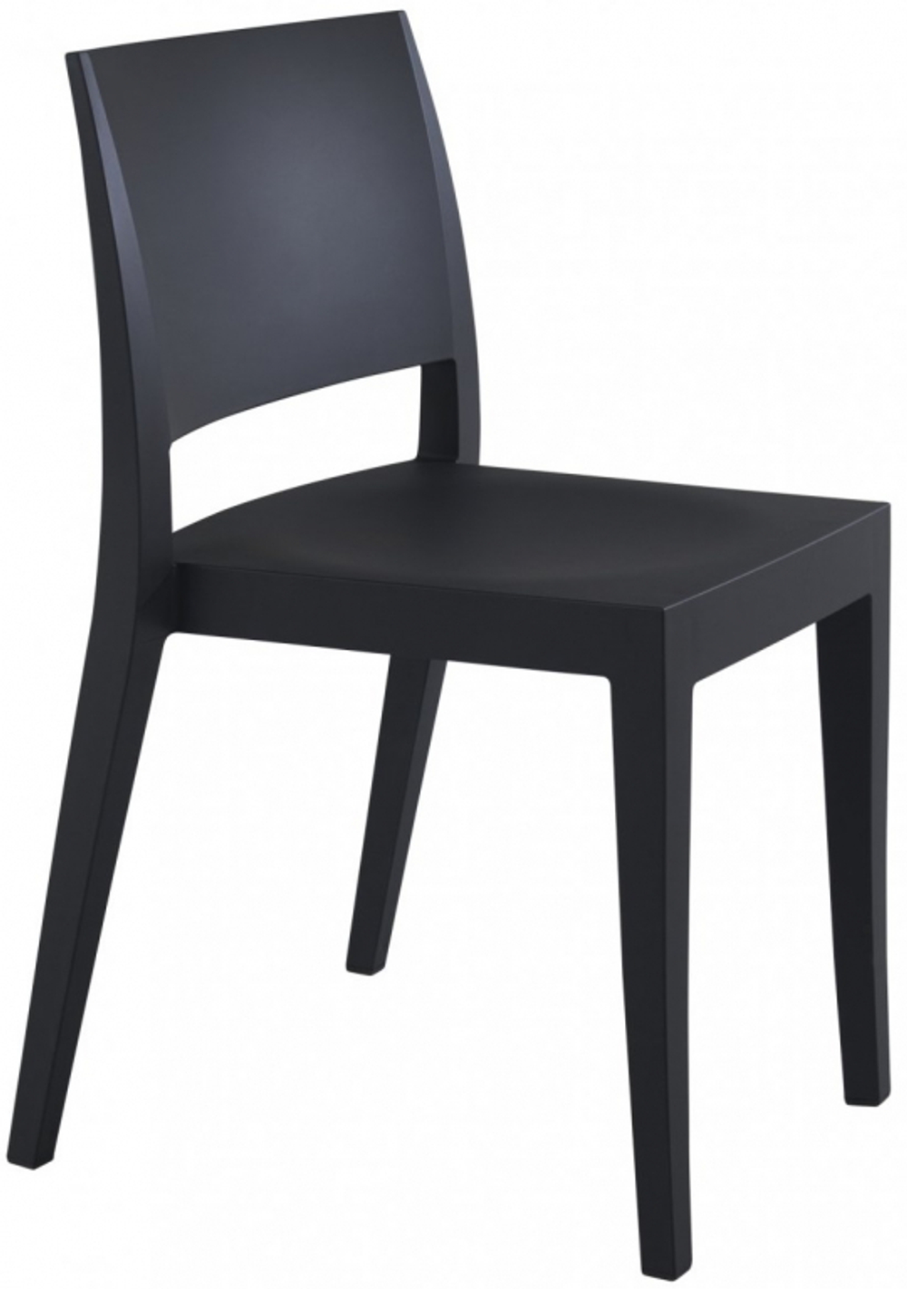 Стул пластиковый Papatya Gyza, черный матовый