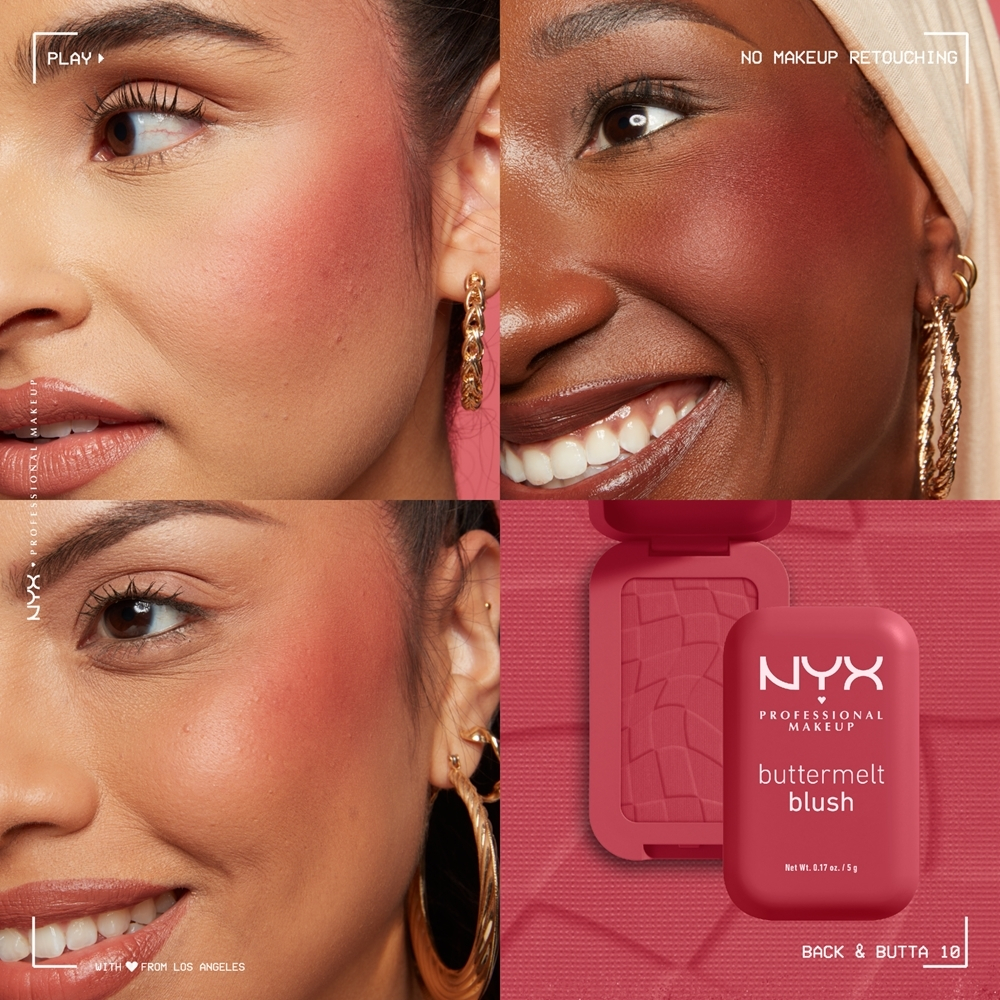 NYX Professional Makeup Buttermelt Blush - пудрово-розовый, 5 g