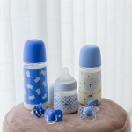 Бутылочка для кормления Suavinex Wild 360 мл синяя, 6 мес+