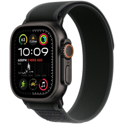 Apple Watch Ultra 2 (2024) GPS+Cellular 49mm, Black Titanium ремешок "Black Trail Loop", размер S/M 130-190mm (MX4U3)