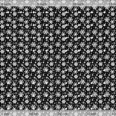 белые снежинки разных форм на черном фоне by Mlanaa 1200 DPI