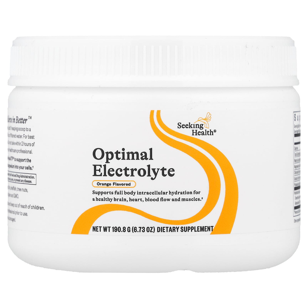 Seeking Health, Optimal Electrolyte, смесь для приготовления напитков с электролитами, вкус апельсина, 190,8 г (6,73 унции)