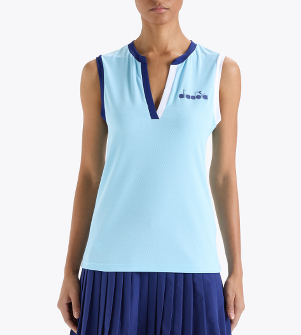 Женский топ теннисный Diadora L. Tank Icon - bright baby blue