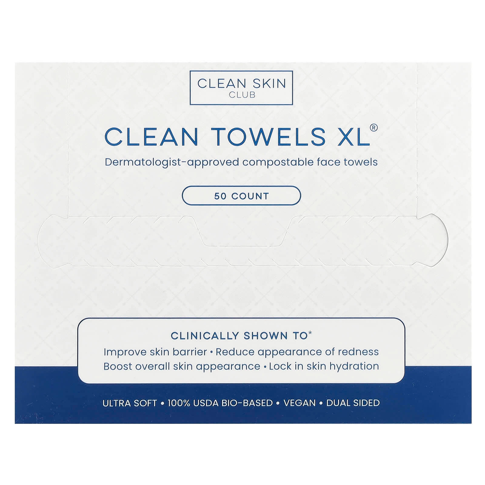 Clean Skin Club, Чистые полотенца, XL, 50 шт.