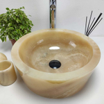 Раковина из оникса Drum Yellow Small DO-60979 40*40*15
