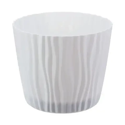 Кашпо ВОЛНА D200мм 4л с вкладышем Белый (комплект 16 шт)