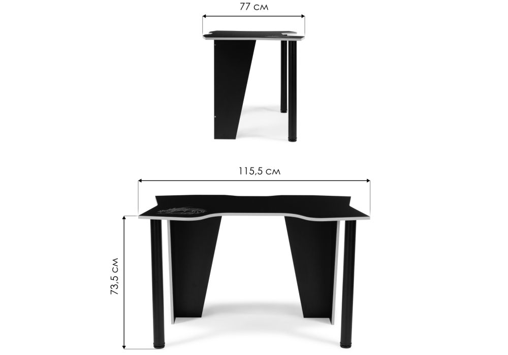 Компьютерный стол Алид 115,5х77х73,5 черный / красный