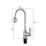 Смеситель для кухни, Frud, гибк излив, с картриджем, хром, R42052-30