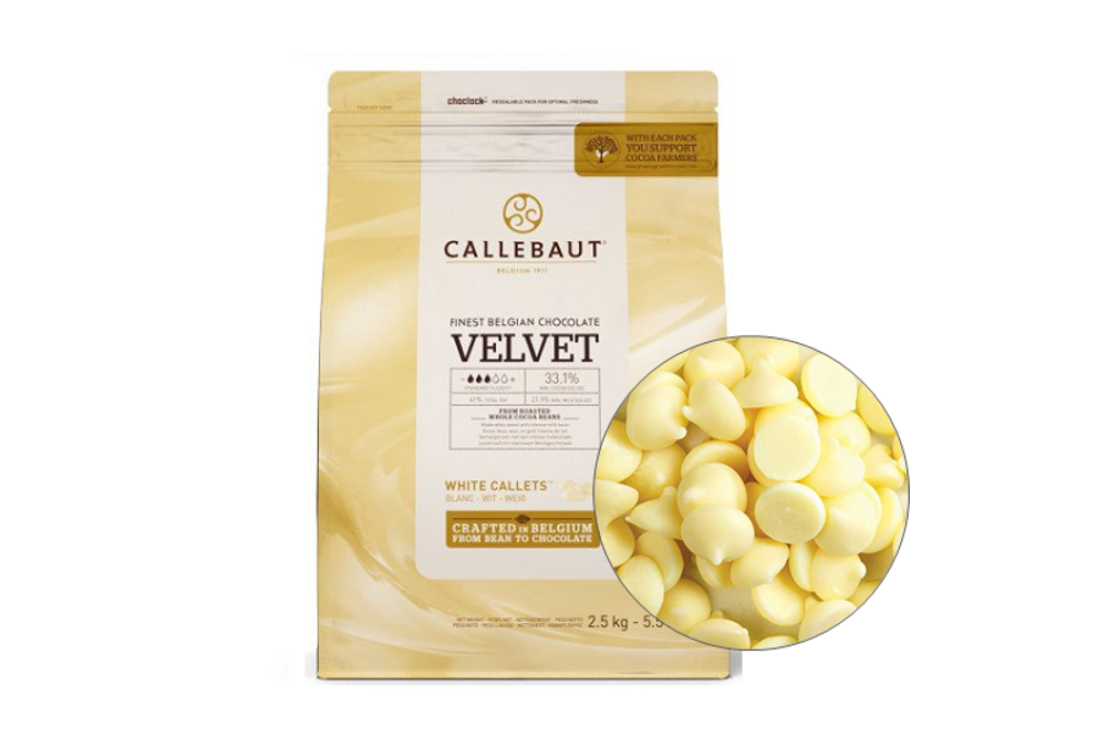 Шоколад Callebaut Белый Velvet 32% (Пакет 2,5кг)