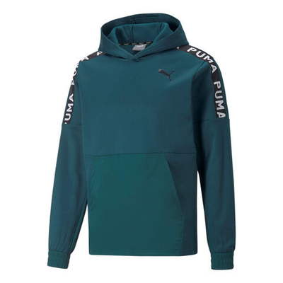 Мужская кофта теннисная Puma Fit Powerfleece Hoody Men - Petrol, Black
