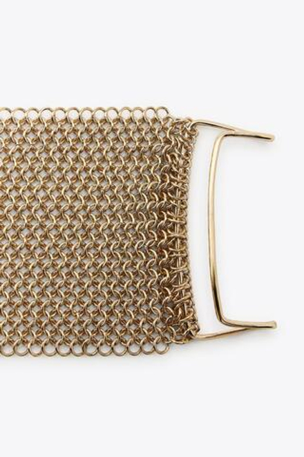 ZARA МЕТАЛЛИЧЕСКИЙ БРАСЛЕТ-СЕТКА, ЗОЛОТИСТЫЙ