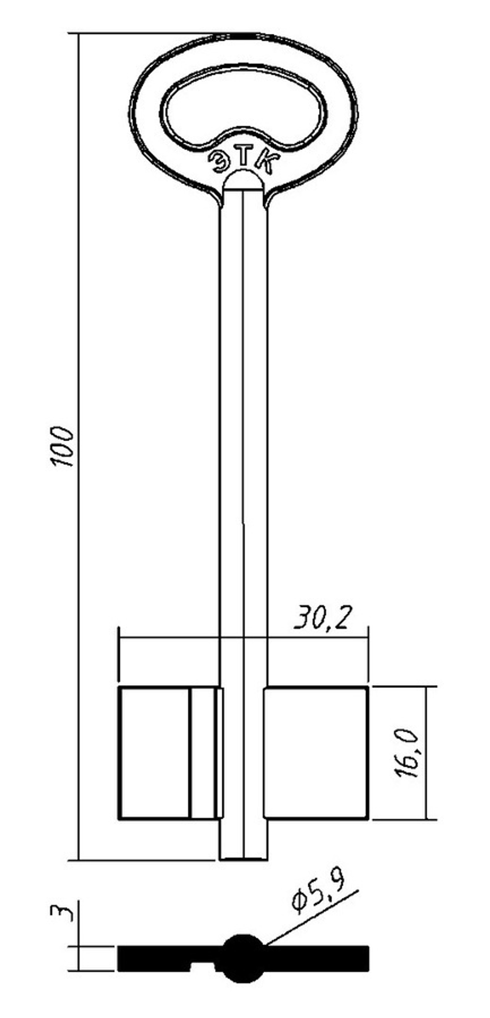 ЭТК-2 (100x16x30.2х3.0)(5.9) ЭТК РФ 15050