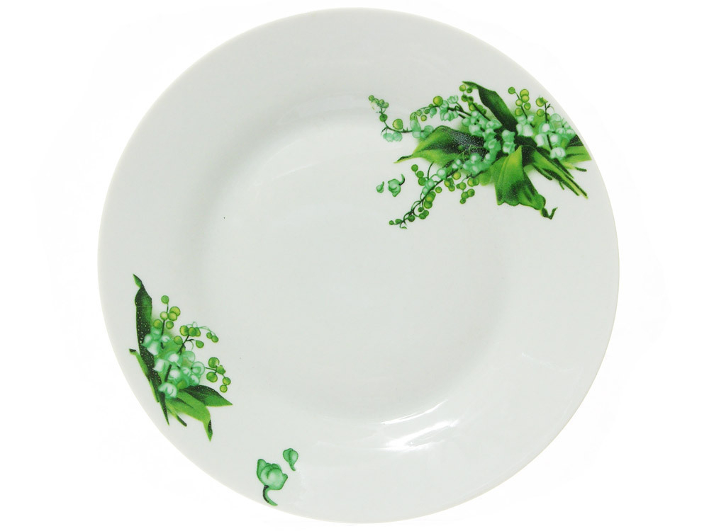Тарелка мелкая 17,5см Ландыши (эконом) (79961)