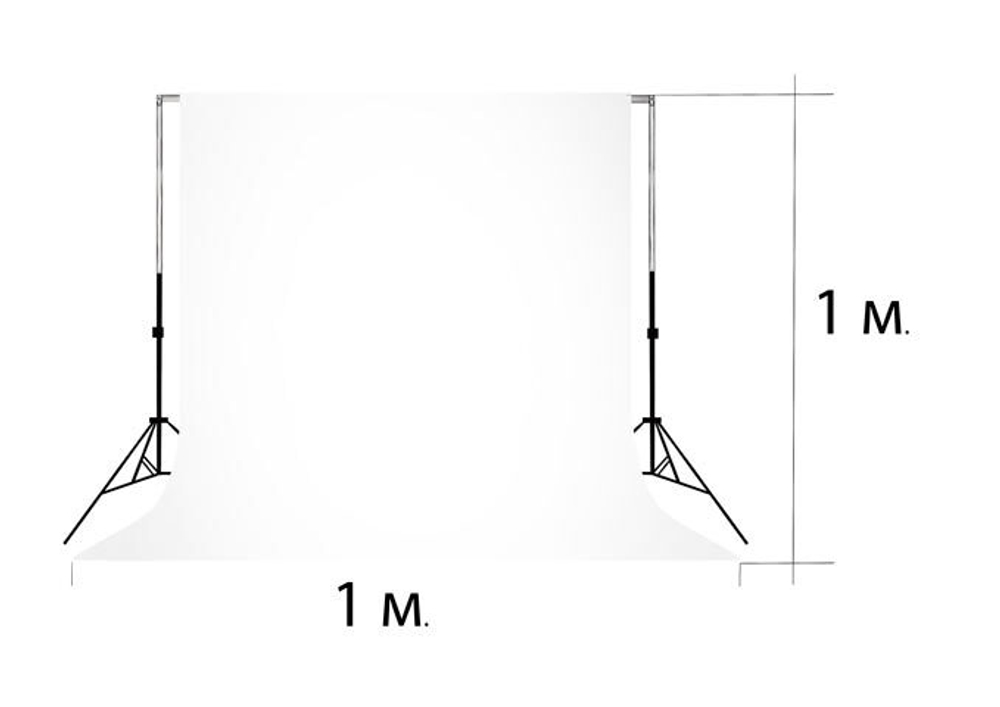 Фон тканевый Gozhy G-0022 1x1m Хромакей (белый)