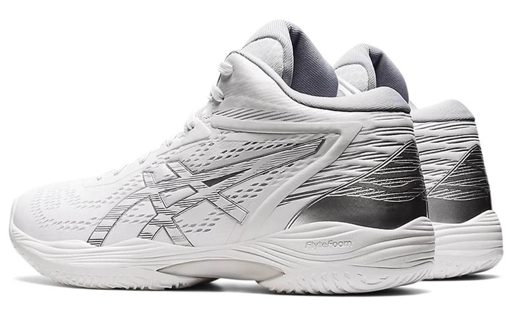 Asics Gel-Hoop V14 comfortable non-slip wear-resistant mid-top actual combat basketball shoes for men and women the same style white gray E wide