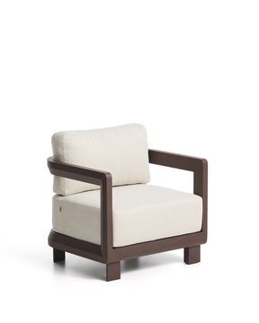 Уличное кресло Nerano из коричневого алюминия