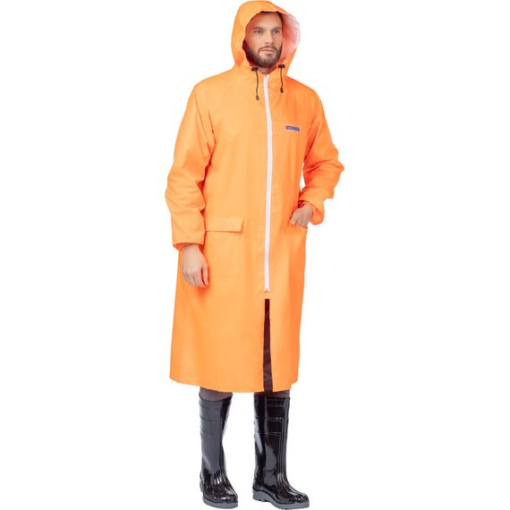 Плащ влагозащитный Waterproof Line Poseidon WPL ПВХ на молнии оранжевый