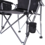 Кресло складное с подлокотниками до 100 кг SJ-0054, 58*58*92 см, цвет: чёрный, ТуристМастер