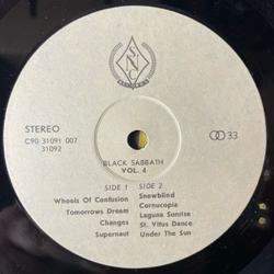 Винтажная виниловая пластинка LP Black Sabbath Black Sabbath Vol. 4 (СССР 1990)
