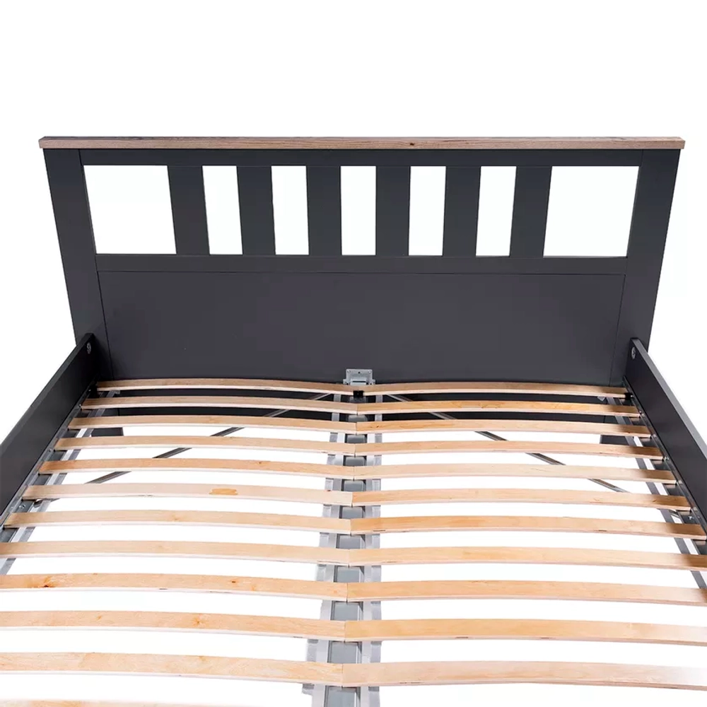 САГА кровать двойная 160х200, габариты: 173.6х208.7х100.7 см, серый/ясень