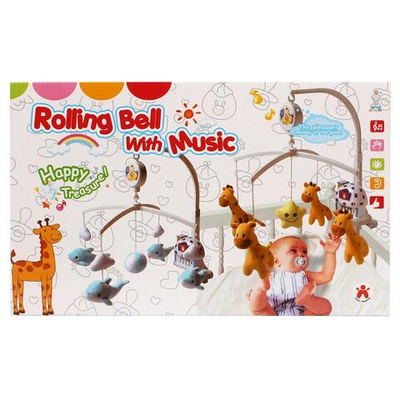 Карусель музыкальная для малышей, коробка XQT-712